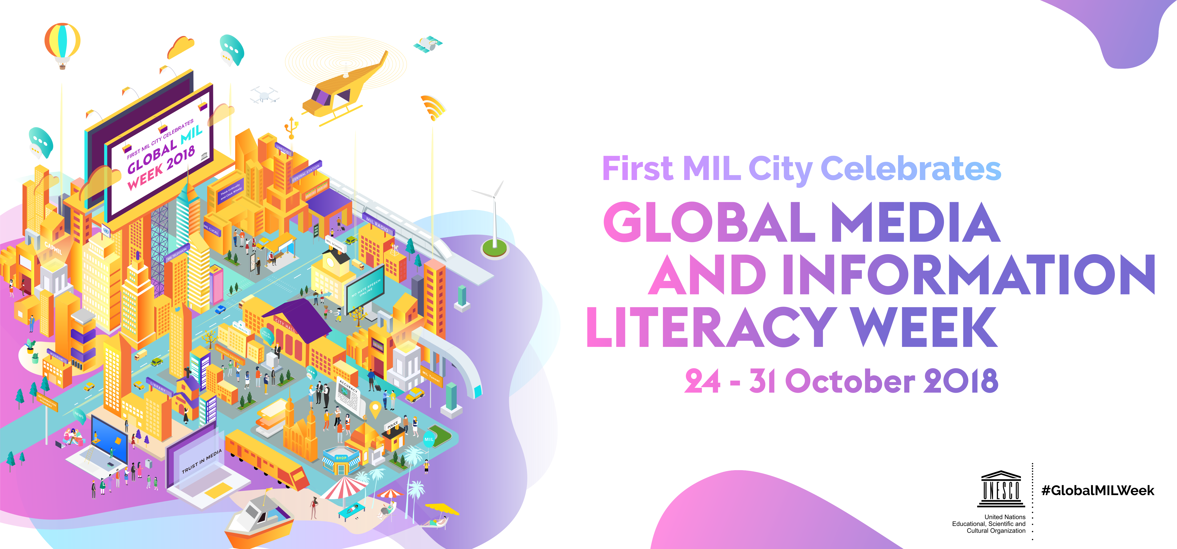 global media and information literacy week 2018 logo
